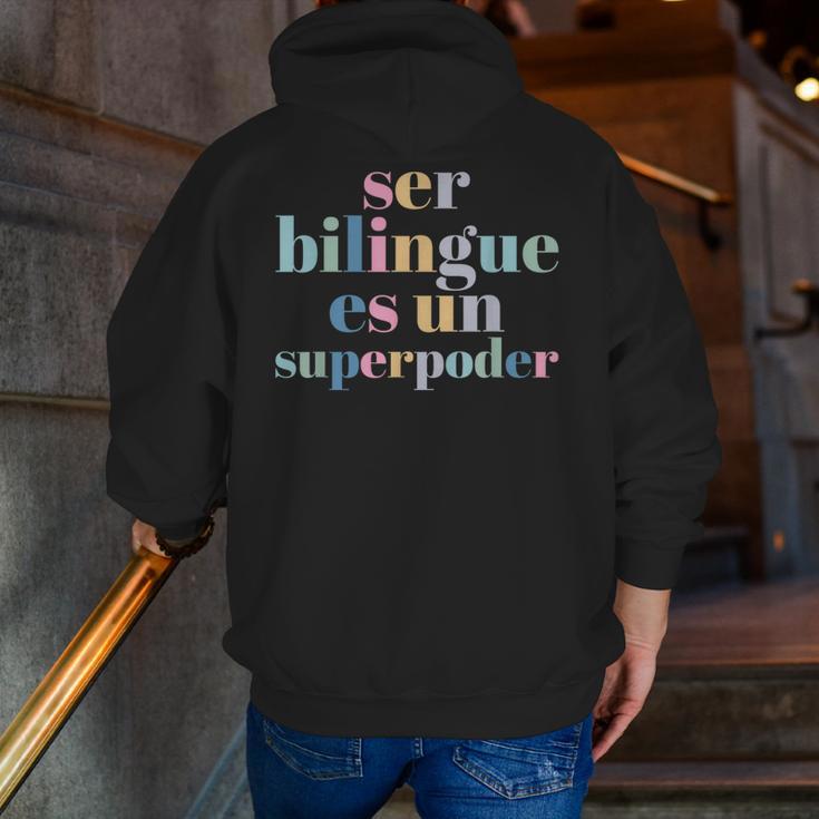 Ser Bilingue Es Un Superpoder Bilingual Spanish Teacher Men Zip Up Hoodie Back Print, funny gift Ser Bilingue Es Un Superpoder Bilingual Spanish Teacher Men Zip Up Hoodie Back Print, funny gift