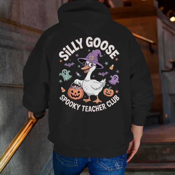 Silly Goose Spooky Teacher Club Halloween Witch Ghost Men Zip Up Hoodie Back Print, funny gift Silly Goose Spooky Teacher Club Halloween Witch Ghost Men Zip Up Hoodie Back Print, funny gift