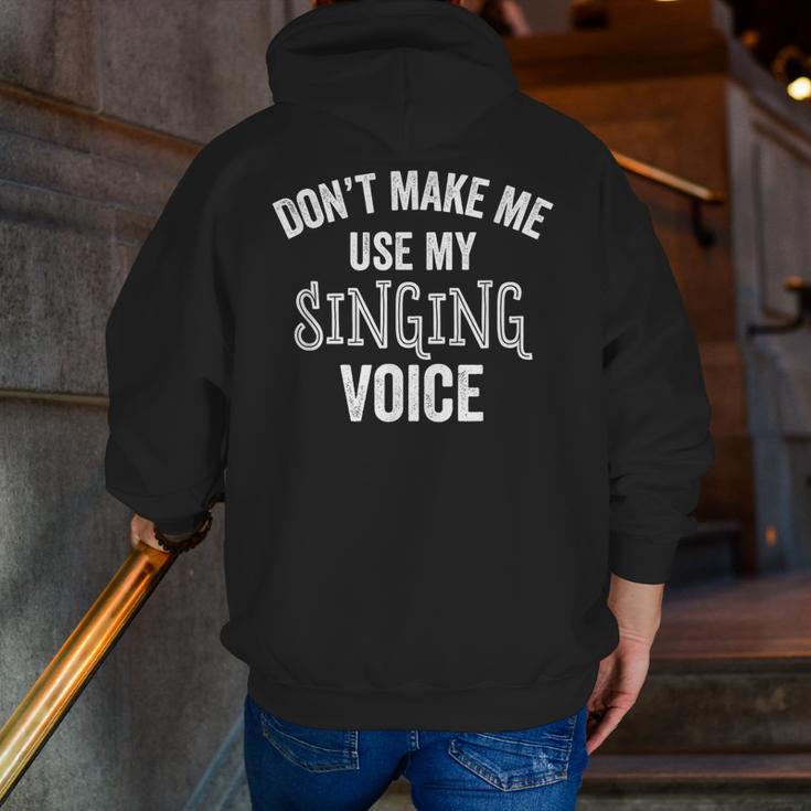 Singing Voice Singer Choir Chorus Music Teacher For Men Women Girls Kids Men Zip Up Hoodie Back Print, funny gift