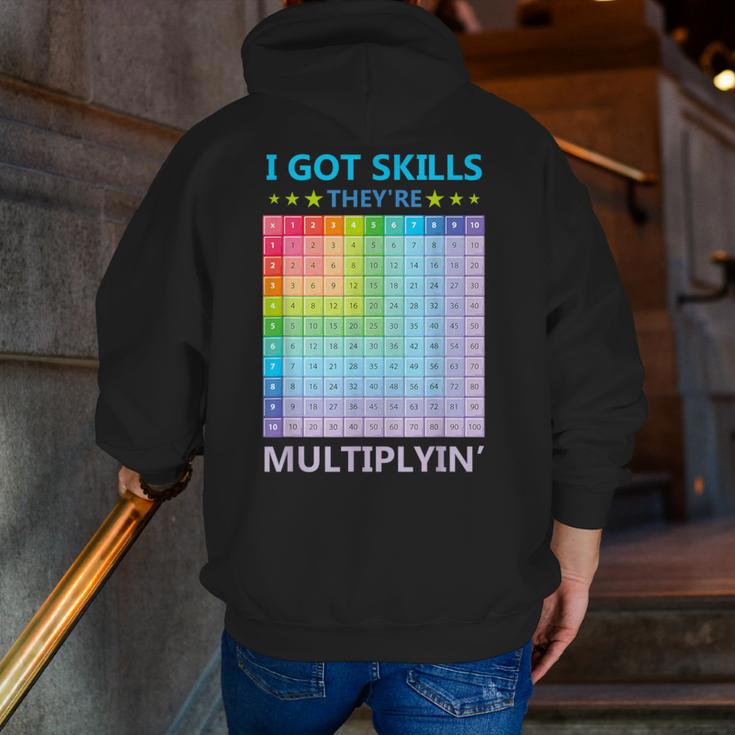 I Got Skills They'Re Multiplying Math Teacher Students Men Zip Up Hoodie Back Print, funny gift I Got Skills They'Re Multiplying Math Teacher Students Men Zip Up Hoodie Back Print, funny gift