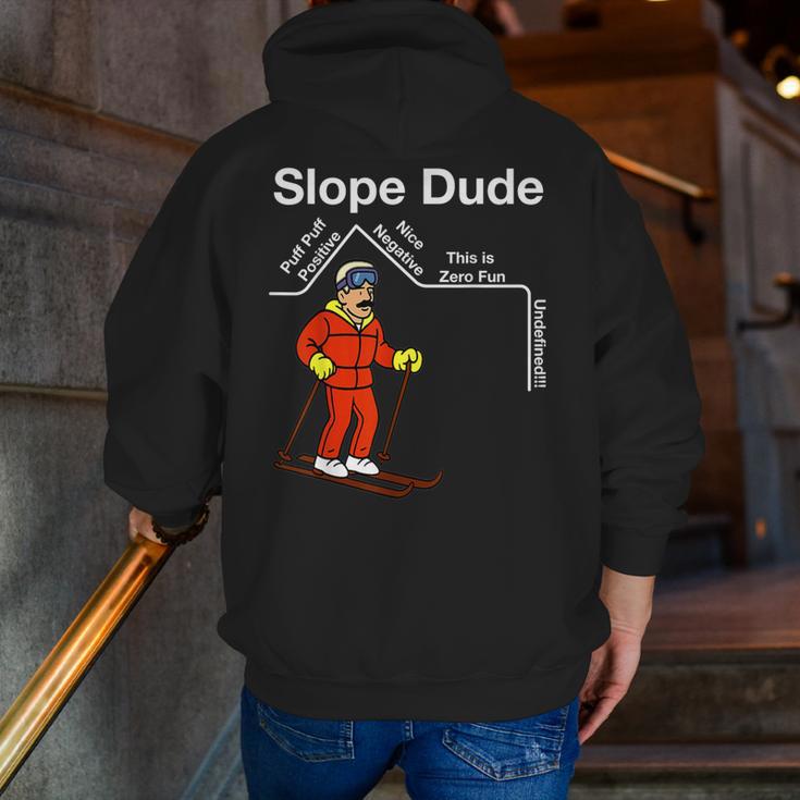 Slope Dude Algebra Geometry Middle School Math Teacher Men Zip Up Hoodie Back Print, funny gift