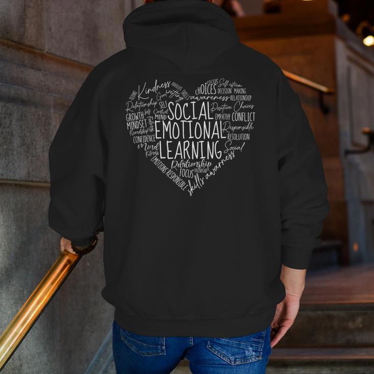 Social Emotional Learning Heart Counselor Teacher SEL Kind Men Zip Up Hoodie Back Print, funny gift Social Emotional Learning Heart Counselor Teacher SEL Kind Men Zip Up Hoodie Back Print, funny gift