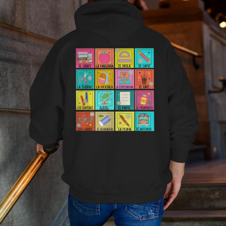 Spanish Teacher Back To School Maestra Dual Language Crew Men Zip Up Hoodie Back Print, funny gift Spanish Teacher Back To School Maestra Dual Language Crew Men Zip Up Hoodie Back Print, funny gift