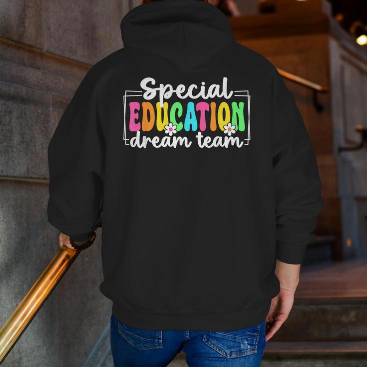 Special Education Dream Team Back To School SPED Teacher Men Zip Up Hoodie Back Print, funny gift