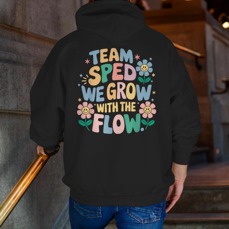Special Education Teacher Team SPED Grow With The Flow Men Zip Up Hoodie Back Print, funny gift Special Education Teacher Team SPED Grow With The Flow Men Zip Up Hoodie Back Print, funny gift