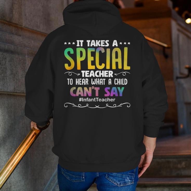 Special Teacher Daycare School Childcare Infant Teacher Men Zip Up Hoodie Back Print, funny gift Special Teacher Daycare School Childcare Infant Teacher Men Zip Up Hoodie Back Print, funny gift