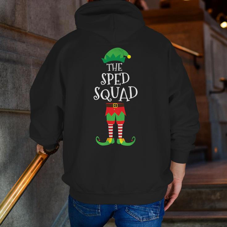 SPED Squad Elf Teacher Matching Christmas Party Pajama Men Zip Up Hoodie Back Print, funny gift SPED Squad Elf Teacher Matching Christmas Party Pajama Men Zip Up Hoodie Back Print, funny gift