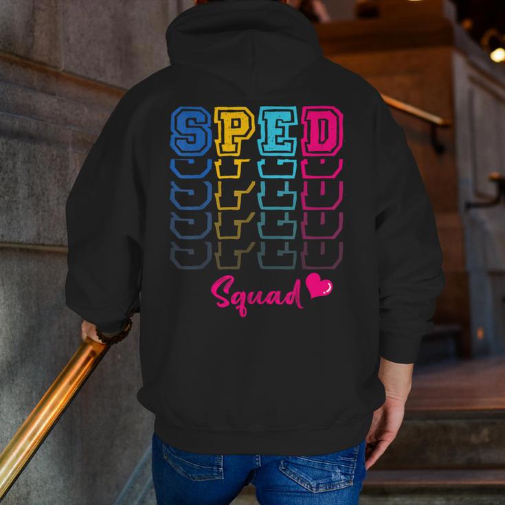 SPED Squad Proud Special Education Para Teacher Colorful Men Zip Up Hoodie Back Print, funny gift SPED Squad Proud Special Education Para Teacher Colorful Men Zip Up Hoodie Back Print, funny gift
