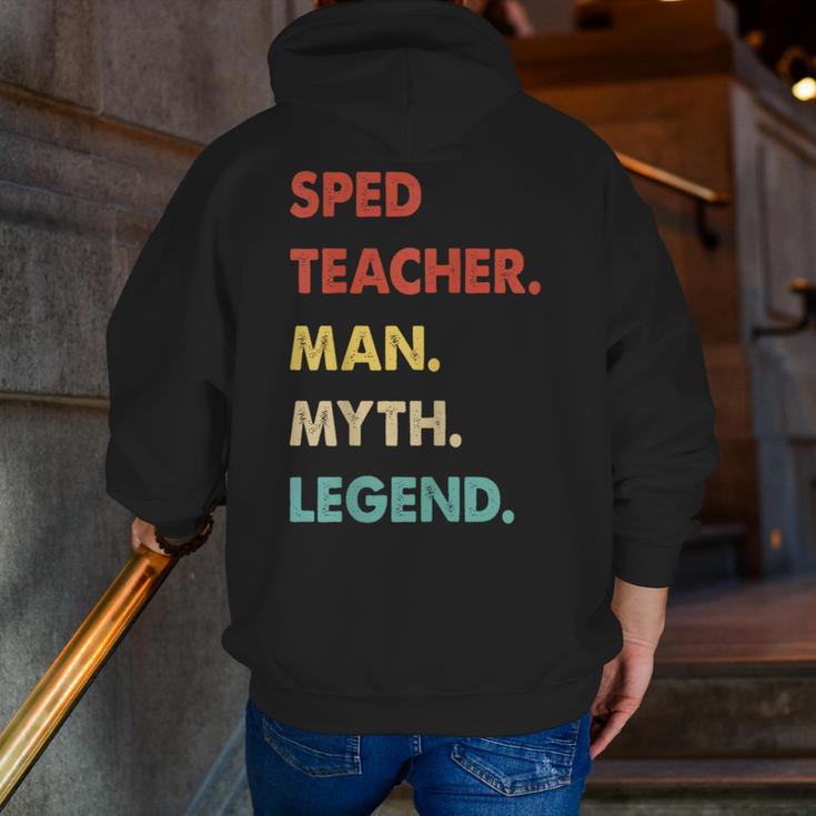 Sped Teacher Man Myth Legend Men Zip Up Hoodie Back Print, funny gift Sped Teacher Man Myth Legend Men Zip Up Hoodie Back Print, funny gift