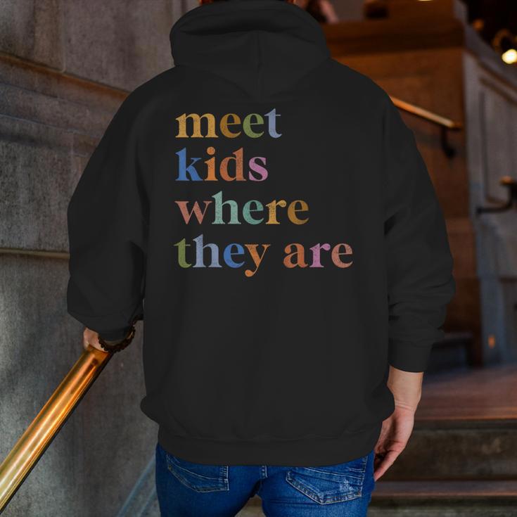 SPED Teacher SLP Meet Kids Where They Are Special Education Men Zip Up Hoodie Back Print, funny gift SPED Teacher SLP Meet Kids Where They Are Special Education Men Zip Up Hoodie Back Print, funny gift