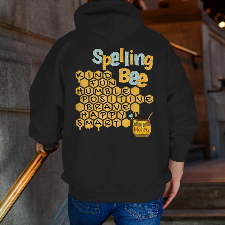 Spelling Bee Kind Positive Kindness Women Teacher Men Zip Up Hoodie Back Print, funny gift Spelling Bee Kind Positive Kindness Women Teacher Men Zip Up Hoodie Back Print, funny gift