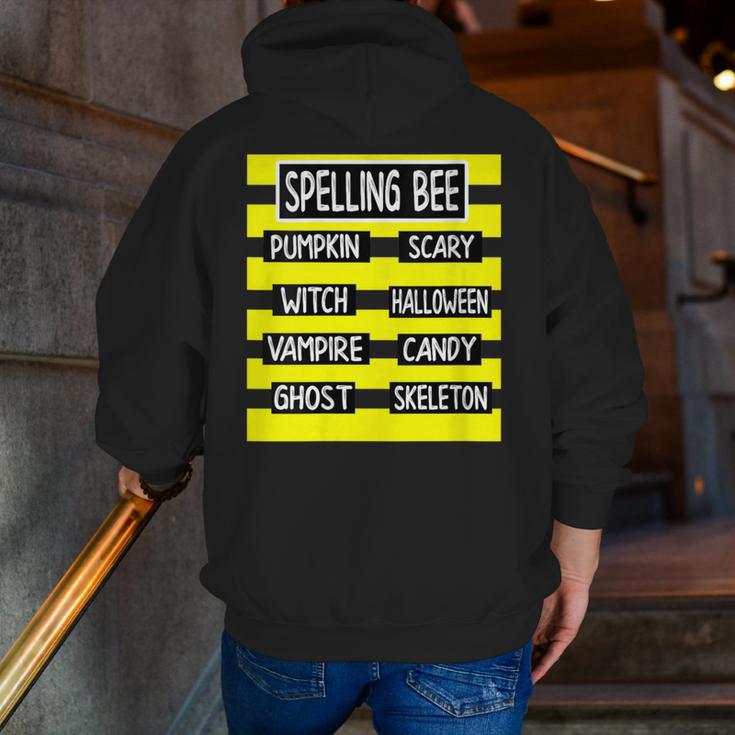 Spelling Bee Pun Halloween Costume For Teachers Men Zip Up Hoodie Back Print, funny gift Spelling Bee Pun Halloween Costume For Teachers Men Zip Up Hoodie Back Print, funny gift