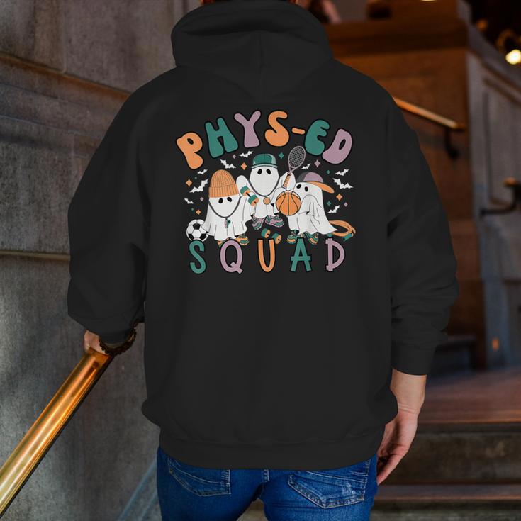 Spooky Ghost PE Teacher Squad Physical Education Halloween Men Zip Up Hoodie Back Print, Pe Teacher Hoodies, funny gift Spooky Ghost PE Teacher Squad Physical Education Halloween Men Zip Up Hoodie Back Print, Pe Teacher Hoodies, funny gift