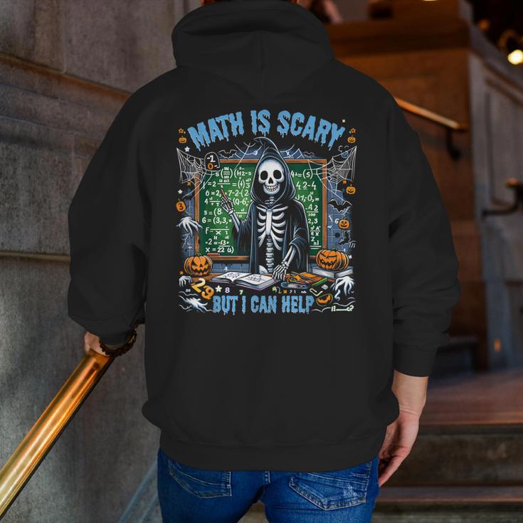 Spooky Halloween Math Teacher Men Zip Up Hoodie Back Print, funny gift Spooky Halloween Math Teacher Men Zip Up Hoodie Back Print, funny gift