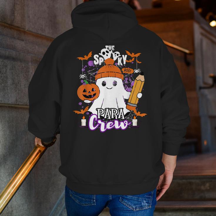 Spooky Para Crew Ghost Halloween Paraprofessional Teacher Men Zip Up Hoodie Back Print, funny gift Spooky Para Crew Ghost Halloween Paraprofessional Teacher Men Zip Up Hoodie Back Print, funny gift