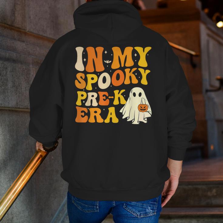 In My Spooky PRE-K Teacher Era Halloween Costume Tee Men Zip Up Hoodie Back Print, funny gift