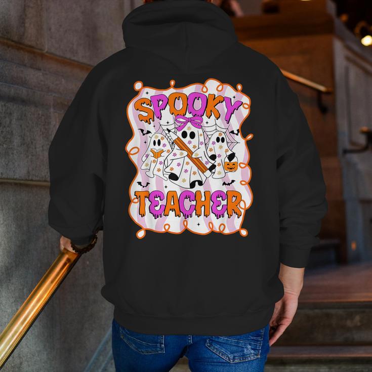 Spooky Teacher Ghost Pencil Teacher Halloween Teacher Men Zip Up Hoodie Back Print, funny gift Spooky Teacher Ghost Pencil Teacher Halloween Teacher Men Zip Up Hoodie Back Print, funny gift