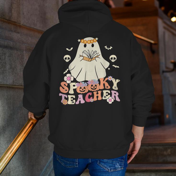 Spooky Teacher Groovy Retro Ghost Teacher Halloween 2023 For Men Women Kids Men Zip Up Hoodie Back Print, Groovy Teacher Hoodies, funny gift Spooky Teacher Groovy Retro Ghost Teacher Halloween 2023 For Men Women Kids Men Zip Up Hoodie Back Print, Groovy Teacher Hoodies, funny gift