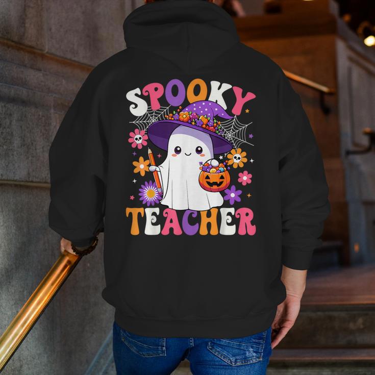Spooky Teacher Halloween Cute Halloween Teacher Ghost Men Zip Up Hoodie Back Print, funny gift Spooky Teacher Halloween Cute Halloween Teacher Ghost Men Zip Up Hoodie Back Print, funny gift