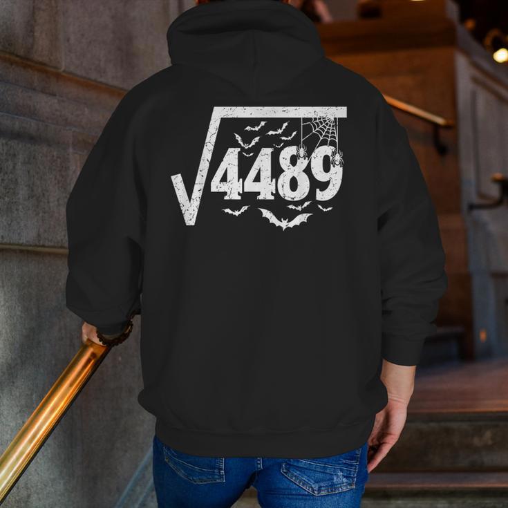 Square Root 4489 Halloween Meme 67 Math Teacher Men Zip Up Hoodie Back Print, funny gift Square Root 4489 Halloween Meme 67 Math Teacher Men Zip Up Hoodie Back Print, funny gift