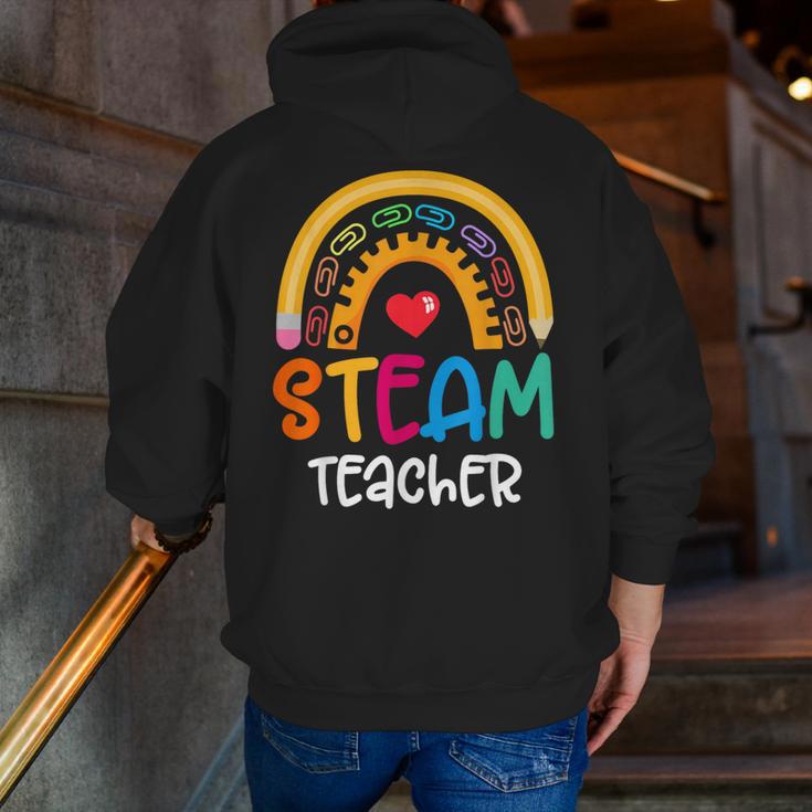 STEAM Teacher Squad Team Crew Back To School STEM Special Men Zip Up Hoodie Back Print, funny gift STEAM Teacher Squad Team Crew Back To School STEM Special Men Zip Up Hoodie Back Print, funny gift