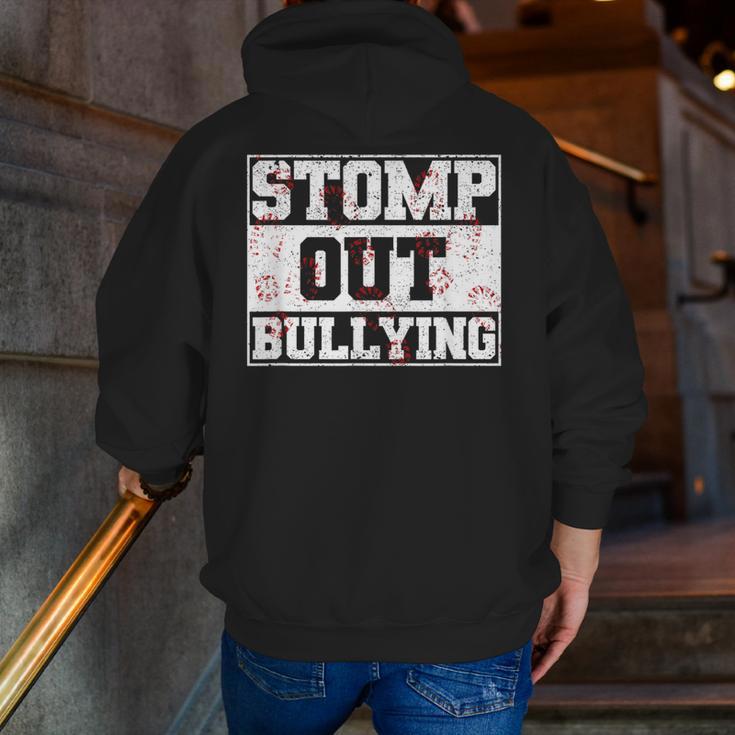 Stomp Out Bullying Back To School Education Teacher Men Zip Up Hoodie Back Print, funny gift