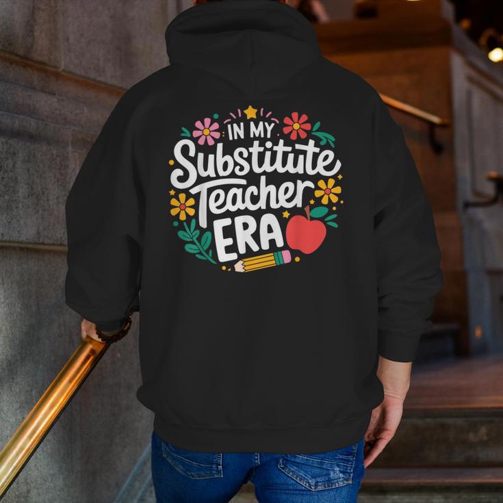 In My Substitute Teacher Era Men Zip Up Hoodie Back Print, funny gift