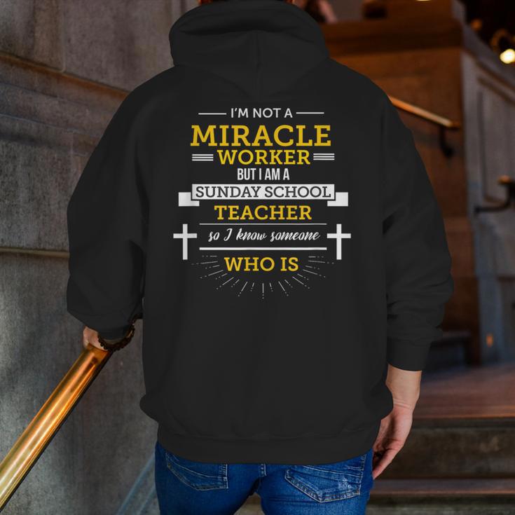 Sunday School Teacher TShirt Miracle Worker Men Zip Up Hoodie Back Print, funny gift Sunday School Teacher TShirt Miracle Worker Men Zip Up Hoodie Back Print, funny gift