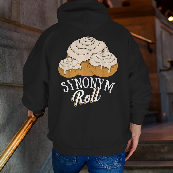Synonym Roll Teacher And Grammar Geeks Pun For Men Women Kids Men Zip Up Hoodie Back Print, funny gift Synonym Roll Teacher And Grammar Geeks Pun For Men Women Kids Men Zip Up Hoodie Back Print, funny gift