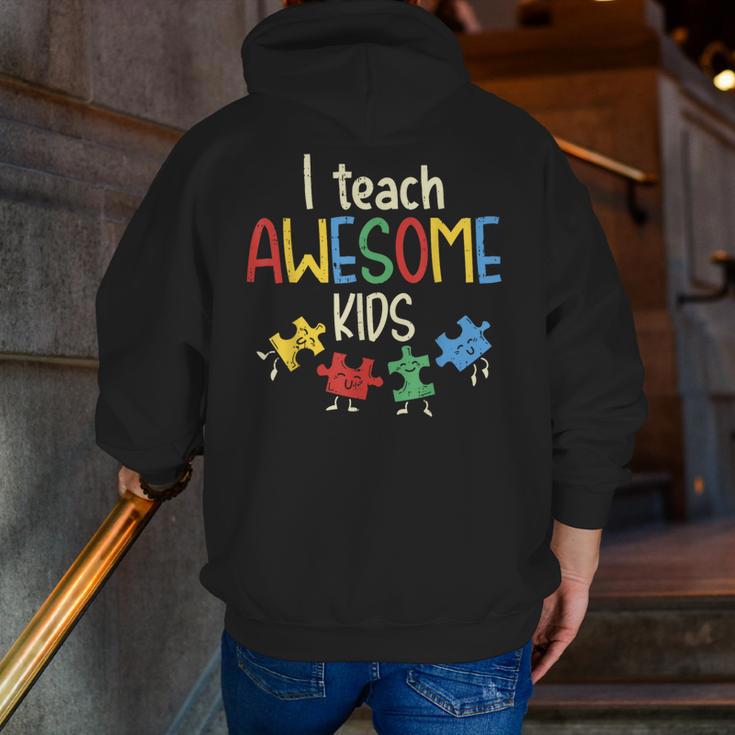 I Teach Awesome Kids Shirt Autism Special Education Teacher Men Zip Up Hoodie Back Print, funny gift I Teach Awesome Kids Shirt Autism Special Education Teacher Men Zip Up Hoodie Back Print, funny gift
