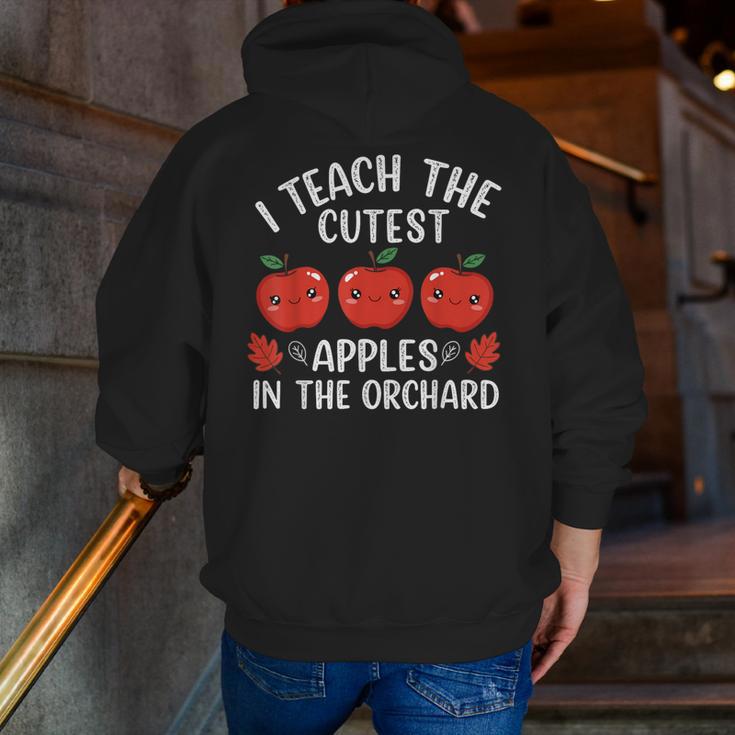 I Teach The Cutest Apples In The Orchard Cute Fall Teacher Men Zip Up Hoodie Back Print, funny gift I Teach The Cutest Apples In The Orchard Cute Fall Teacher Men Zip Up Hoodie Back Print, funny gift