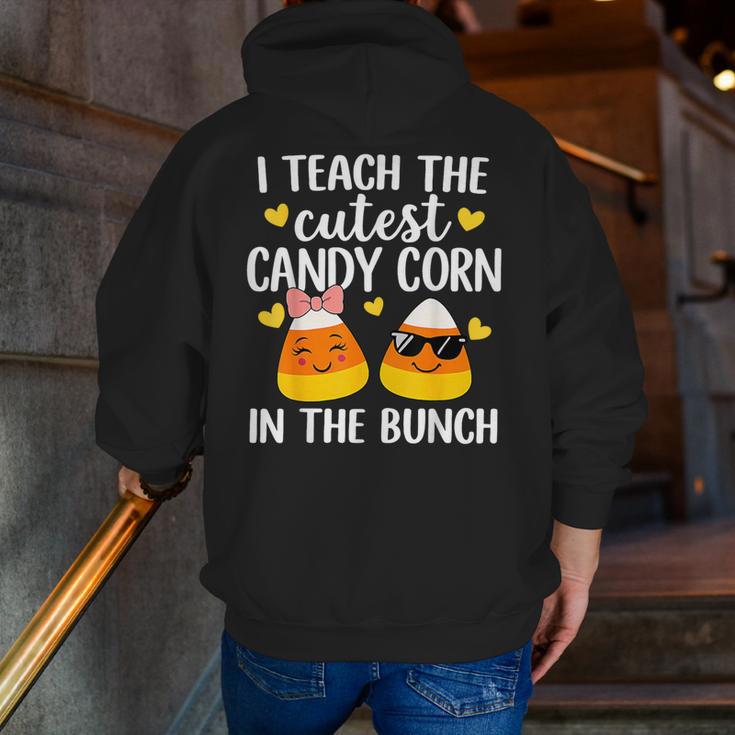 I Teach The Cutest Candy Corn In The Bunch Teacher Halloween Men Zip Up Hoodie Back Print, funny gift I Teach The Cutest Candy Corn In The Bunch Teacher Halloween Men Zip Up Hoodie Back Print, funny gift