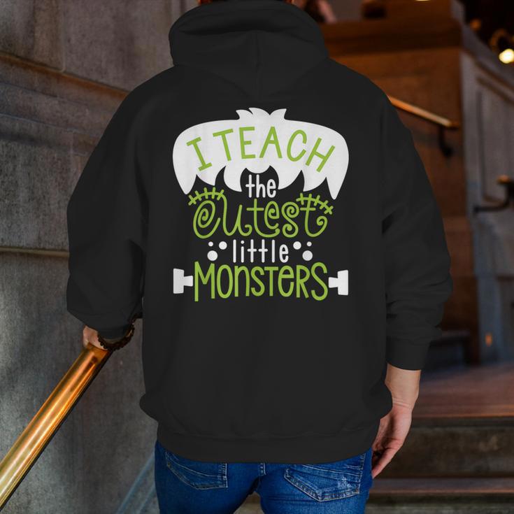 I Teach The Cutest Little Monsters Halloween Teacher Spooky Men Zip Up Hoodie Back Print, funny gift I Teach The Cutest Little Monsters Halloween Teacher Spooky Men Zip Up Hoodie Back Print, funny gift