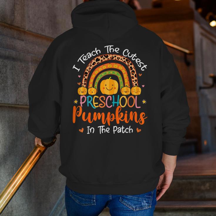 I Teach The Cutest Preschool Pumpkin Teacher Halloween For Men Women Kids Men Zip Up Hoodie Back Print, funny gift I Teach The Cutest Preschool Pumpkin Teacher Halloween For Men Women Kids Men Zip Up Hoodie Back Print, funny gift