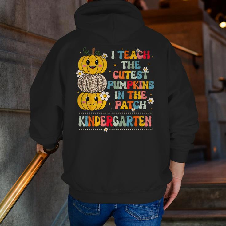 I Teach The Cutest Pumpkins Kindergarten Teacher Halloween Men Zip Up Hoodie Back Print, funny gift I Teach The Cutest Pumpkins Kindergarten Teacher Halloween Men Zip Up Hoodie Back Print, funny gift
