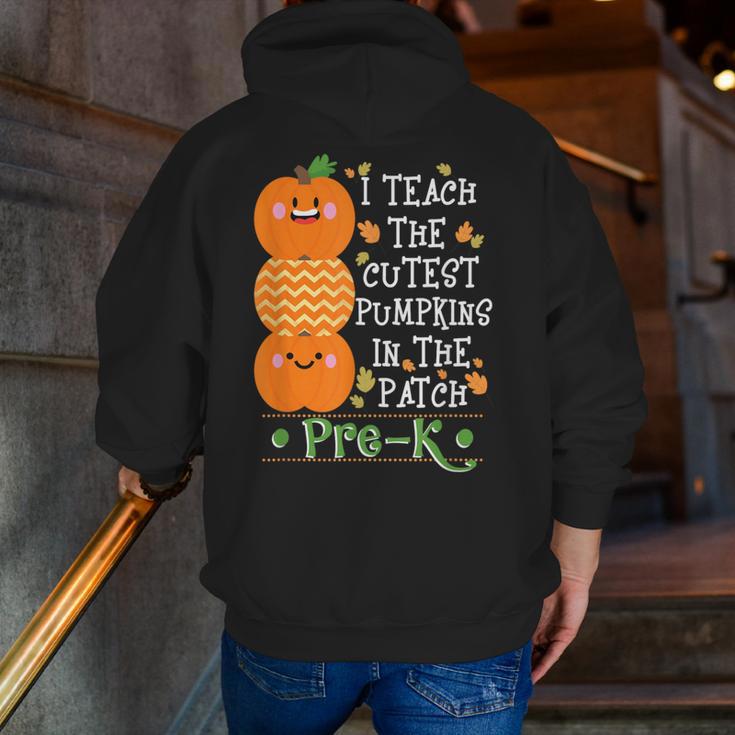 I Teach The Cutest Pumpkins In Patch Pre-K Halloween Teacher Men Zip Up Hoodie Back Print, funny gift I Teach The Cutest Pumpkins In Patch Pre-K Halloween Teacher Men Zip Up Hoodie Back Print, funny gift