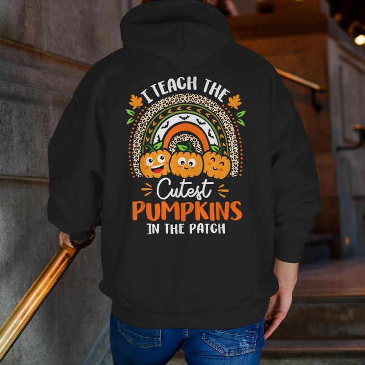 I Teach The Cutest Pumpkins In The Patch Teacher Halloween Men Zip Up Hoodie Back Print, funny gift I Teach The Cutest Pumpkins In The Patch Teacher Halloween Men Zip Up Hoodie Back Print, funny gift