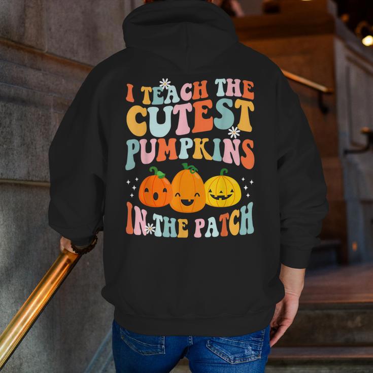 I Teach The Cutest Pumpkins In The Patch Teacher Men Zip Up Hoodie Back Print, funny gift I Teach The Cutest Pumpkins In The Patch Teacher Men Zip Up Hoodie Back Print, funny gift