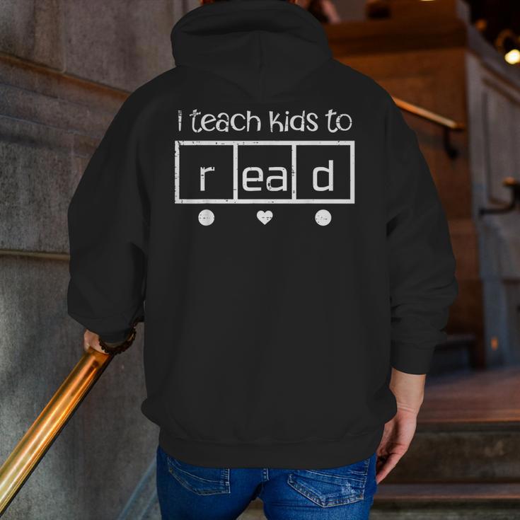 I Teach Kids To Read Teacher Science Of Reading Women Men Men Zip Up Hoodie Back Print, Science Teacher Hoodies, funny gift