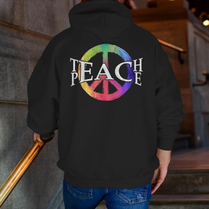Teach Peace For Teachers And Educators Counselor Men Zip Up Hoodie Back Print, funny gift Teach Peace For Teachers And Educators Counselor Men Zip Up Hoodie Back Print, funny gift