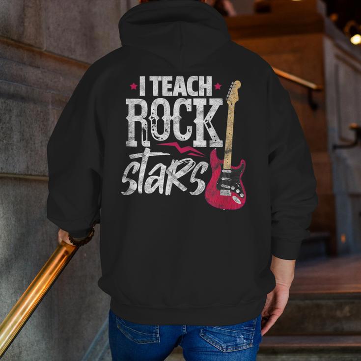 I Teach Rock Stars Music Teacher Guitar Player Men Zip Up Hoodie Back Print, funny gift I Teach Rock Stars Music Teacher Guitar Player Men Zip Up Hoodie Back Print, funny gift
