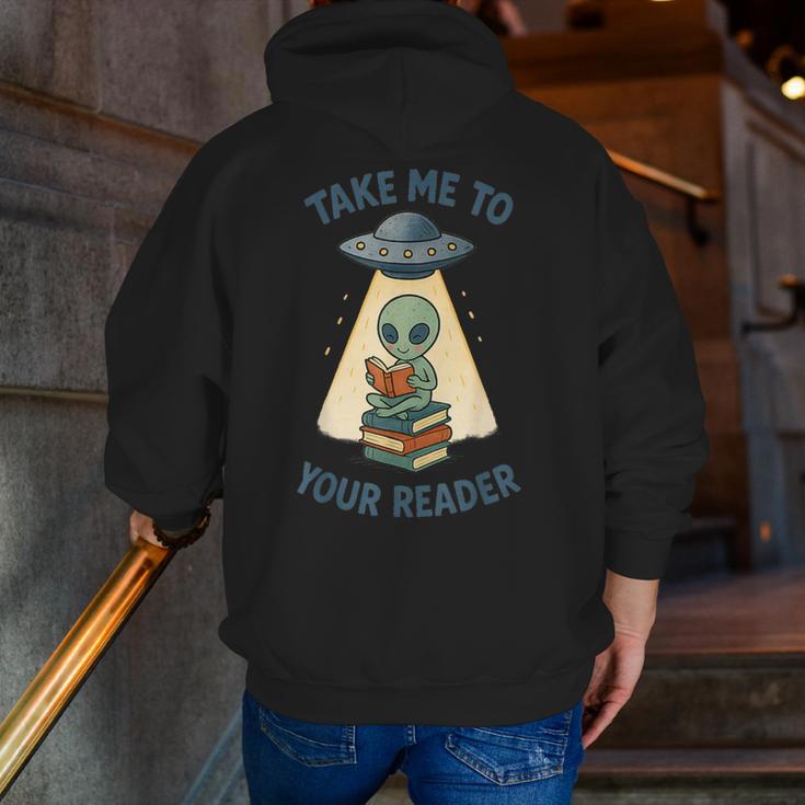 Teacher Alien Books UFO Reading Take Me To Your Reader Men Zip Up Hoodie Back Print, funny gift Teacher Alien Books UFO Reading Take Me To Your Reader Men Zip Up Hoodie Back Print, funny gift