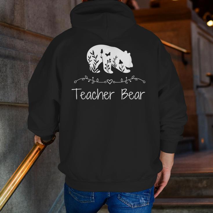 Teacher Bear For Educators Teacher Appreciation Men Zip Up Hoodie Back Print, funny gift Teacher Bear For Educators Teacher Appreciation Men Zip Up Hoodie Back Print, funny gift
