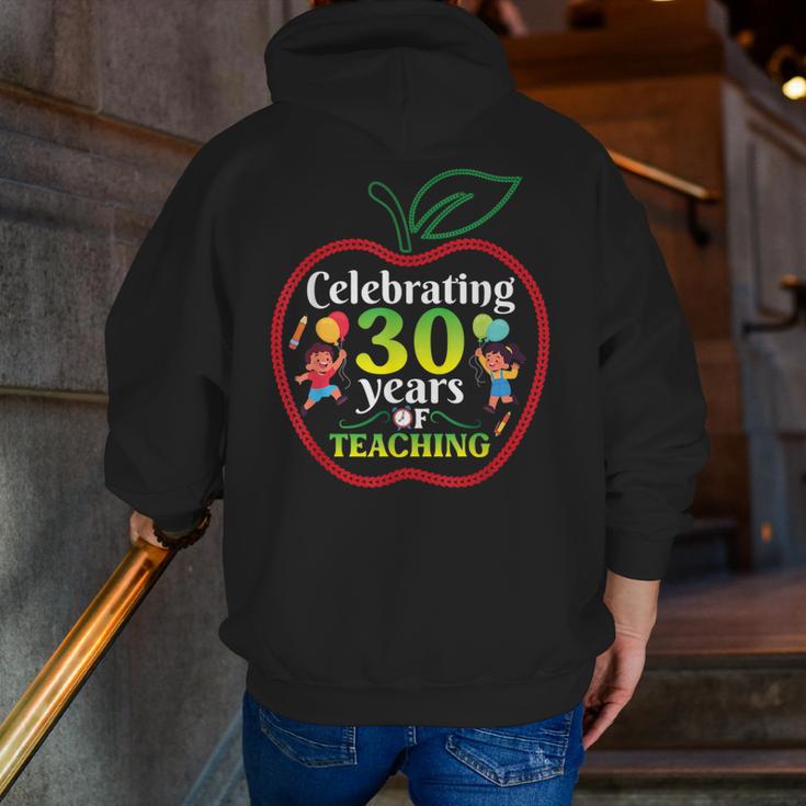 Teacher Celebrating 30 Years Of Teaching Students School Men Zip Up Hoodie Back Print, funny gift Teacher Celebrating 30 Years Of Teaching Students School Men Zip Up Hoodie Back Print, funny gift