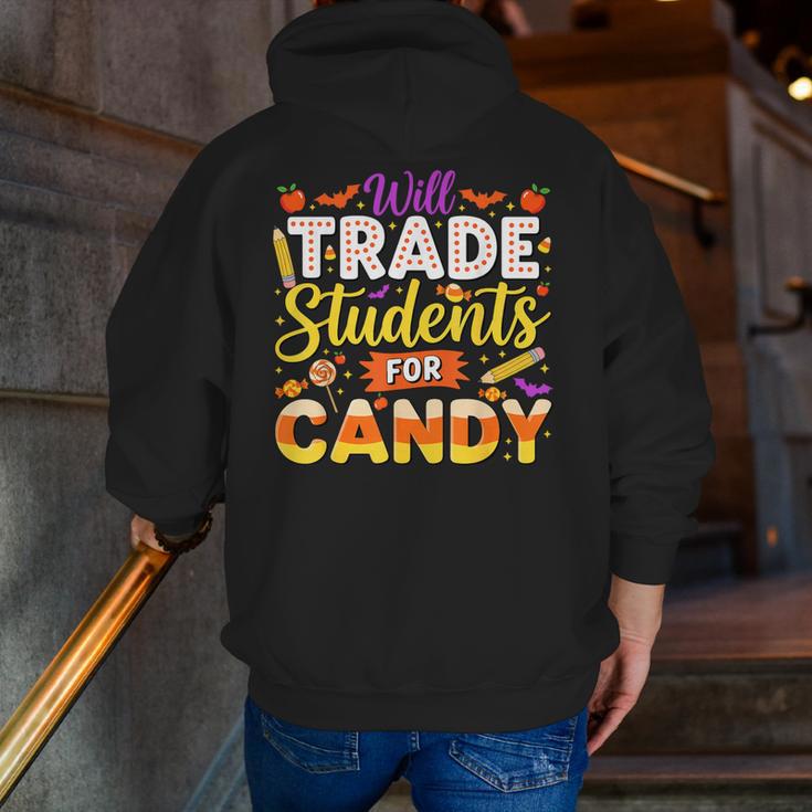 Teacher Cute Will Trade Students For Candy Halloween Costume Men Zip Up Hoodie Back Print, funny gift Teacher Cute Will Trade Students For Candy Halloween Costume Men Zip Up Hoodie Back Print, funny gift