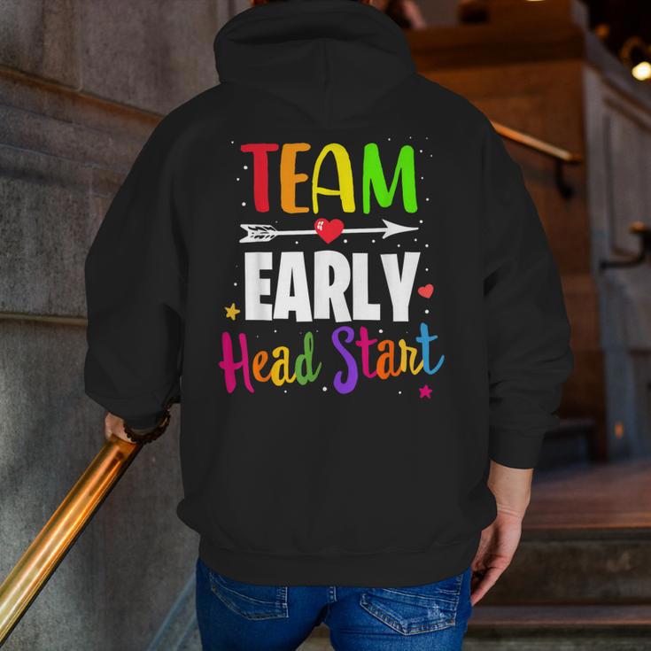 Teacher Early Childhood Education Preschool Head Start Crew Men Zip Up Hoodie Back Print, funny gift