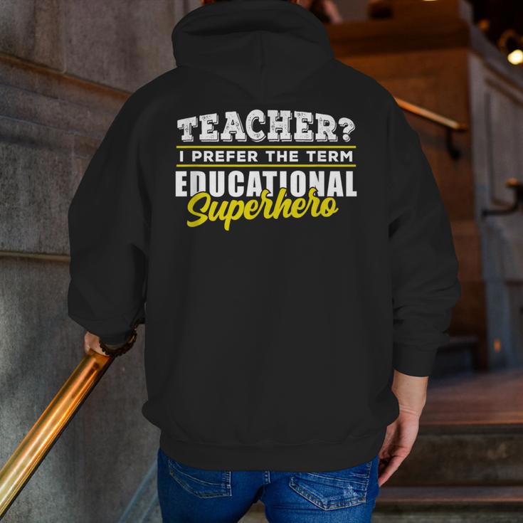 Teacher Educational Superhero School Teachers Men Zip Up Hoodie Back Print, funny gift Teacher Educational Superhero School Teachers Men Zip Up Hoodie Back Print, funny gift
