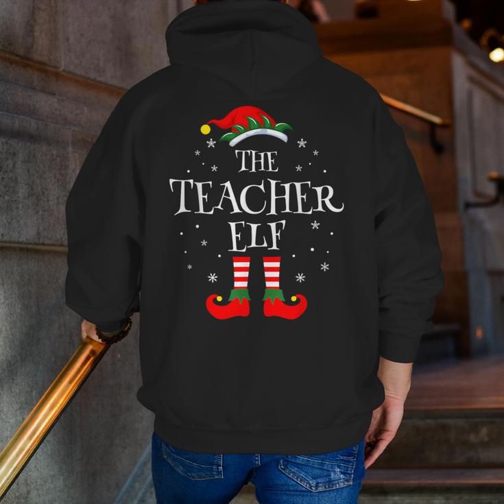 The Teacher Elf Christmas Family Matching Group Xmas Men Zip Up Hoodie Back Print, funny gift The Teacher Elf Christmas Family Matching Group Xmas Men Zip Up Hoodie Back Print, funny gift