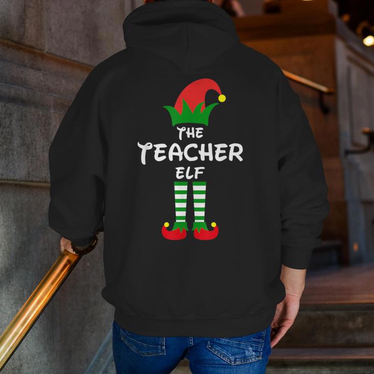 The Teacher Elf Family Matching Group Idea Christmas Men Zip Up Hoodie Back Print, funny gift The Teacher Elf Family Matching Group Idea Christmas Men Zip Up Hoodie Back Print, funny gift