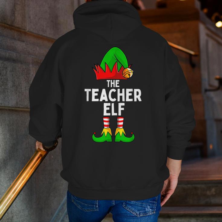 Teacher Elf Matching Family Christmas Women Men Men Zip Up Hoodie Back Print, funny gift Teacher Elf Matching Family Christmas Women Men Men Zip Up Hoodie Back Print, funny gift